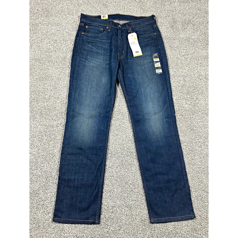 Levi’s 514 Men’s Jeans 34x32 Straight Fit Stretch Flex Dark Wash NWT